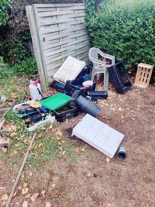 Ramassage des déchets terrain extérieur Opération débarras